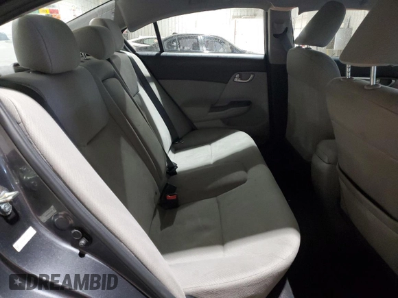 2013 Honda Civic EX with VIN 19XFB2F80DE080622, listed as a Copart auction lot 47538505 with Not Provided miles and Salvage Title. Bid and sale history available at DreamBid. Image 10.
