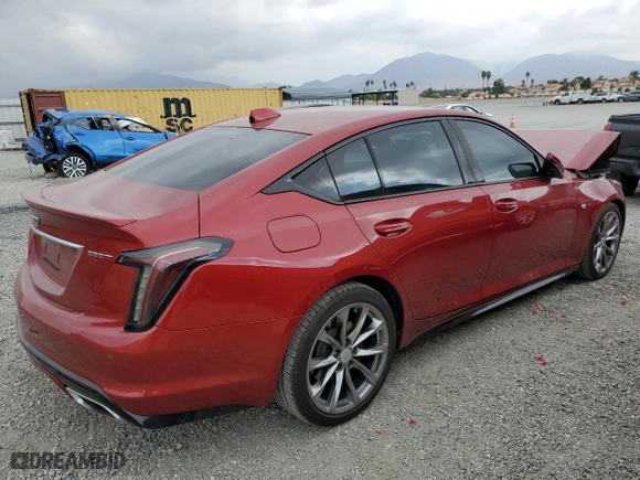 2020 Cadillac CT5 Sport with VIN 1G6DP5RK4L0129851, listed as a Copart auction lot 72076524 with 46,738 mi miles and Salvage Title. Bid and sale history available at carsss.com. Image 3.