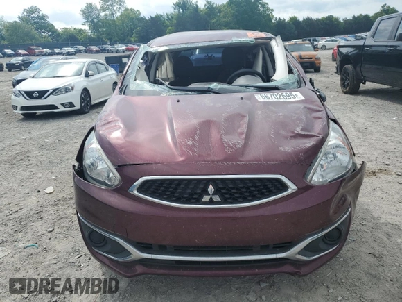 2020 Mitsubishi Mirage ES with VIN ML32A3HJ7LH010618, listed as a Copart auction lot 56702695 with 118,976 mi miles and Salvage title. Bid and sale history available at DreamBid. Image 5.
