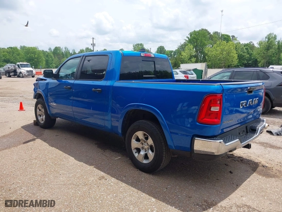 2025 Ram 1500 Big Horn with VIN 1C6SRFFP2SN562047, listed as a IAAI auction lot 42087415 with 27,583 mi miles. Bid and sale history available at carsss.com. Image 3.