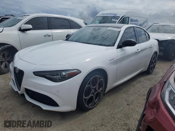 2022 Alfa Romeo Giulia Ti with VIN ZARFAMBN7N7666283, listed as a Copart auction lot 62803554 with 16,347 mi miles and Salvage Title. Bid and sale history available at carsss.com. Image 1.