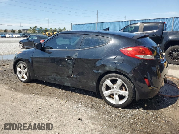 2014 Hyundai Veloster with VIN KMHTC6AD0EU207850, listed as a Copart auction lot 46986695 with 138,024 mi miles and Salvage Title. Bid and sale history available at carsss.com. Image 2.