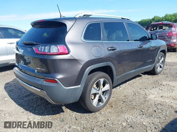 2019 Jeep Cherokee Limited with VIN 1C4PJLDX1KD173431, listed as a IAAI auction lot 42164174 with 87,870 mi miles and . Bid and sale history available at DreamBid. Image 4.