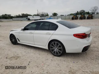 2018 BMW 5 Series 540i with VIN WBAJE5C52JWA95427, listed as a Copart auction lot 50937615 with 48,775 mi miles and Salvage Title. Bid and sale history available at carsss.com. Image 2.