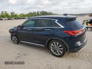 2019 Infiniti QX50 Luxe with VIN 3PCAJ5M12KF133509, listed as a Copart auction lot 57628305 with 52,127 mi miles and Salvage title. Bid and sale history available at DreamBid. Image 2.