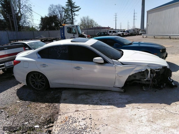 2017 Infiniti Q50 Red Sport 400 with VIN JN1FV7APXHM851309, listed as a IAAI auction lot 41985461 with 67,525 mi miles. Bid and sale history available at carsss.com. Image 13.