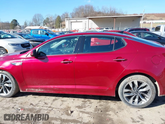 2015 Kia Optima SX Turbo with VIN 5XXGR4A68FG482416, listed as a IAAI auction lot 41547023 with 81,067 mi miles. Bid and sale history available at carsss.com. Image 15.