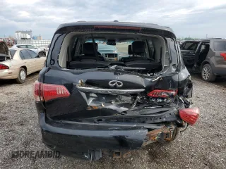 2011 Infiniti QX56 7-passenger with VIN JN8AZ2NE4B9006770, listed as a Copart auction lot 61839625 with 208,427 mi miles and Salvage title. Bid and sale history available at DreamBid. Image 6.
