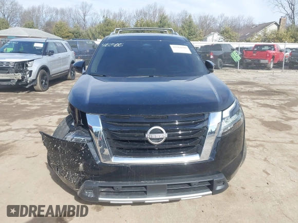 2024 Nissan Pathfinder Platinum with VIN 5N1DR3DK7RC269754, listed as a IAAI auction lot 41684186 with 14,047 mi miles and . Bid and sale history available at DreamBid. Image 12.
