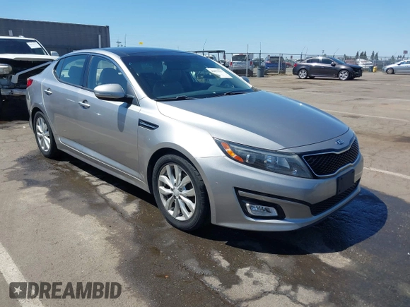 2014 Kia Optima EX with VIN 5XXGN4A75EG317958, listed as a IAAI auction lot 42075557 with 138,903 mi miles and . Bid and sale history available at carsss.com. Image 1.