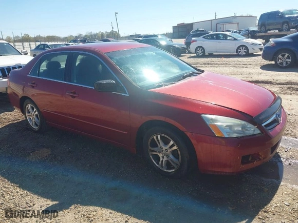 2007 Honda Accord Sdn LX SE with VIN 1HGCM56317A213934, listed as a IAAI auction lot 41818200 with 180,586 mi miles. Bid and sale history available at carsss.com. Image 1.