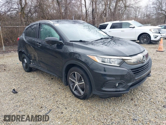2021 Honda HR-V EX with VIN 3CZRU6H50MM717686, listed as a IAAI auction lot 41735102 with 87,258 mi miles. Bid and sale history available at carsss.com. Image 1.