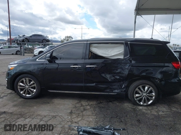 2018 Kia Sedona SX-L with VIN KNDME5C18J6390042, listed as a IAAI auction lot 41775242 with 115,003 mi miles. Bid and sale history available at carsss.com. Image 14.