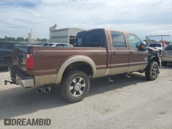 2011 Ford F-250 XL with VIN 1FT7W2BT3BED00895, listed as a Copart auction lot 57273424 with 180,181 mi miles and Salvage title. Bid and sale history available at DreamBid. Image 3.