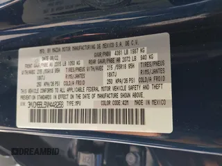 2022 Mazda CX-30 S Select with VIN 3MVDMBBL6NM448268, listed as a IAAI auction lot 42242290 with Not provided miles and . Bid and sale history available at DreamBid. Image 9.