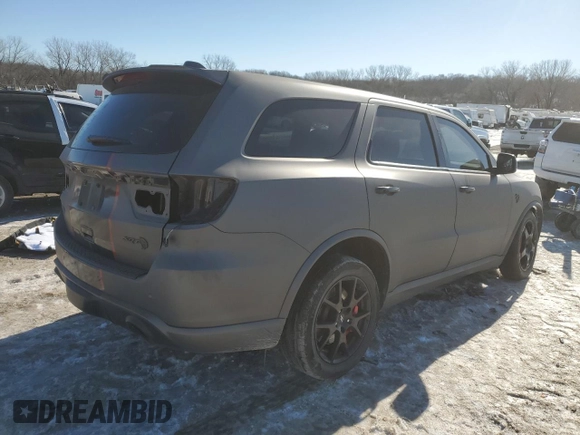 2021 Dodge Durango SRT Hellcat with VIN 1C4SDJH97MC788608, listed as a Copart auction lot 88747755 with 17,846 mi miles and Salvage title. Bid and sale history available at DreamBid. Image 3.