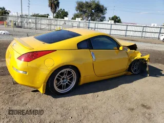 2005 Nissan 350Z Touring with VIN JN1AZ34E55M655680, listed as a Copart auction lot 74091984 with 114,576 mi miles and Salvage Title. Bid and sale history available at DreamBid. Image 3.