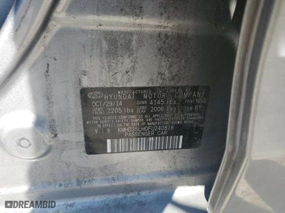 2015 Hyundai Elantra GT with VIN KMHD35LH0FU240816, listed as a Copart auction lot 71726174 with 170,571 mi miles and Salvage Title. Bid and sale history available at carsss.com. Image 12.