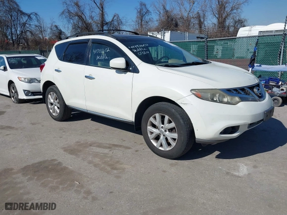 2011 Nissan Murano SV with VIN JN8AZ1MW1BW186845, listed as a IAAI auction lot 41781602 with 200,547 mi miles. Bid and sale history available at carsss.com. Image 1.