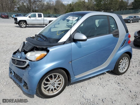 2013 Smart fortwo Pure with VIN WMEEJ3BA5DK586281, listed as a Copart auction lot 50777945 with 78,252 mi miles and Salvage Title. Bid and sale history available at carsss.com. Image 1.