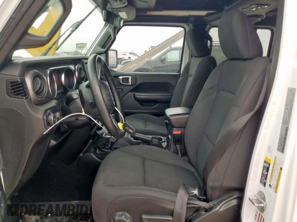 2021 Jeep Wrangler Unlimited Sport S with VIN 1C4HJXDN7MW722275, listed as a Copart auction lot 54663505 with 56,774 mi miles and Salvage title. Bid and sale history available at DreamBid. Image 7.