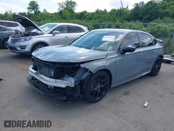 2025 Honda Civic Sport with VIN 2HGFE2F54SH564003, listed as a IAAI auction lot 42123436 with 7,042 mi miles and . Bid and sale history available at DreamBid. Image 2.