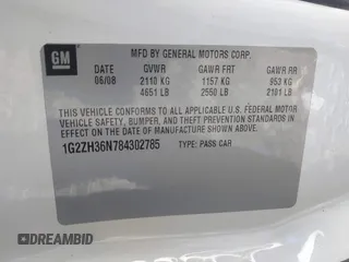 2008 Pontiac G6 GT with VIN 1G2ZH36N784302785, listed as a IAAI auction lot 41985876 with 164,853 mi miles. Bid and sale history available at carsss.com. Image 9.