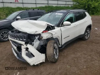2019 Jeep Compass Limited z VIN 3C4NJDCB1KT826322, wystawiony jako Copart lot #56827455 z przebiegiem 64 778 mil mil oraz Czysty tytuł • Clean title. Historia ofert i sprzedaży dostępna na DreamBid. Obrazek 1.