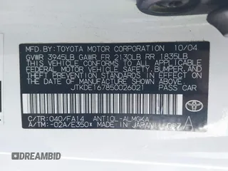 2005 Scion tC with VIN JTKDE167850026021, listed as a IAAI auction lot 41709118 with 130,895 mi miles. Bid and sale history available at carsss.com. Image 9.