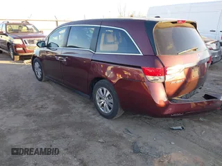 2017 Honda Odyssey EX-L with VIN 5FNRL5H62HB022308, listed as a IAAI auction lot 41213635 with 97,161 mi miles and . Bid and sale history available at DreamBid. Image 3.