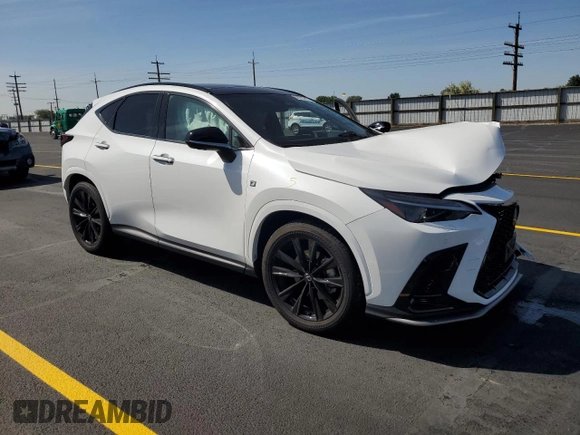 2024 Lexus NX 350 F Sport z VIN 2T2KGCEZ9RC040301, wystawiony jako Copart lot #58725945 z przebiegiem Nie podano mil oraz Szkoda całkowita • Salvage title. Historia ofert i sprzedaży dostępna na DreamBid. Obrazek 4.