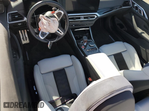 2024 BMW M4 Competition xDrive with VIN WBS33BA01RCP06011, listed as a Copart auction lot 75655344 with Not provided miles and Salvage title. Bid and sale history available at DreamBid. Image 8.
