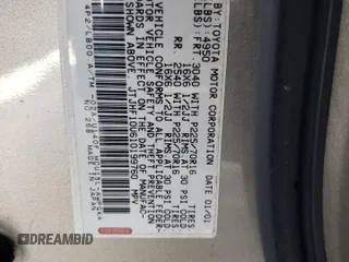 2001 Lexus RX 300 with VIN JTJHF10U610199760, listed as a Copart auction lot 55637985 with 237,253 mi miles and Salvage Title. Bid and sale history available at DreamBid. Image 12.