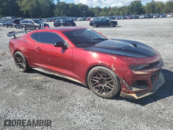 2021 Chevrolet Camaro ZL1 with VIN 1G1FJ1R61M0123258, listed as a Copart auction lot 74053014 with 14,277 mi miles and Salvage Title. Bid and sale history available at carsss.com. Image 4.