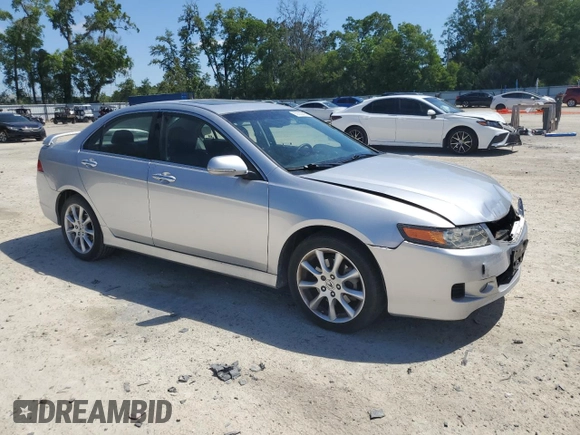 2007 Acura TSX Navi with VIN JH4CL96917C007853, listed as a Copart auction lot 53333895 with 122,573 mi miles and Salvage Title. Bid and sale history available at carsss.com. Image 4.