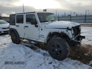 2018 Jeep Wrangler JK Unlimited Sport S with VIN 1C4BJWDG2JL846307, listed as a Copart auction lot 87287374 with 0 mi miles and Salvage Title. Bid and sale history available at carsss.com. Image 4.