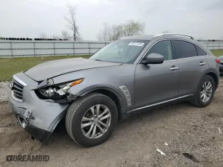 2014 Infiniti QX70 with VIN JN8CS1MW1EM413352, listed as a Copart auction lot 49121535 with 275,004 mi miles and Salvage Title. Bid and sale history available at carsss.com. Image 1.