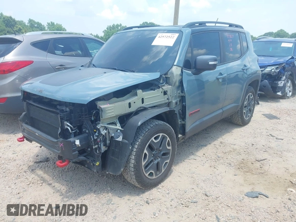 2016 Jeep Renegade Trailhawk with VIN ZACCJBCT1GPE10015, listed as a IAAI auction lot 42572522 with 131,631 mi miles and . Bid and sale history available at DreamBid. Image 19.