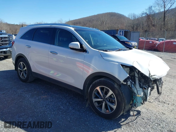 2019 Kia Sorento EX V6 with VIN 5XYPH4A57KG455210, listed as a IAAI auction lot 41520626 with 145,682 mi miles. Bid and sale history available at carsss.com. Image 1.