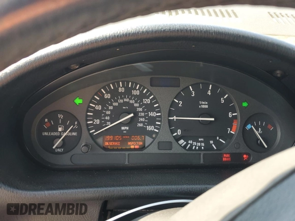 1995 BMW 3 Series 318iC with VIN WBABK5321SEC84192, listed as a Copart auction lot 69299564 with 199,105 mi miles and Salvage Title. Bid and sale history available at carsss.com. Image 9.