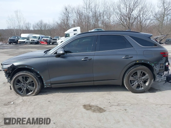 2022 Genesis GV70 Sport with VIN KMUMCDTC6NU028274, listed as a IAAI auction lot 41613720 with 46,522 mi miles and . Bid and sale history available at DreamBid. Image 14.