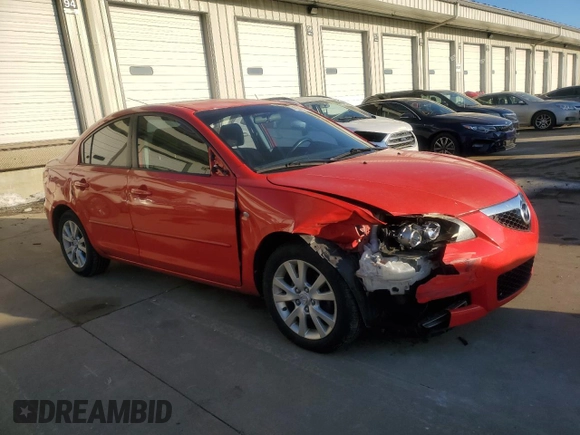 2008 Mazda 3 i Sport with VIN JM1BK12F481832859, listed as a Copart auction lot 42620835 with 193,293 mi miles and Salvage Title. Bid and sale history available at DreamBid. Image 4.
