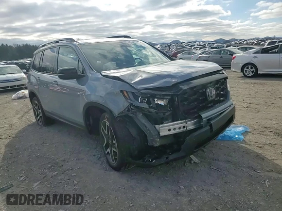 2023 Honda Passport Elite with VIN 5FNYF8H05PB013276, listed as a Copart auction lot 87323504 with 27,360 mi miles and Salvage Title. Bid and sale history available at carsss.com. Image 12.