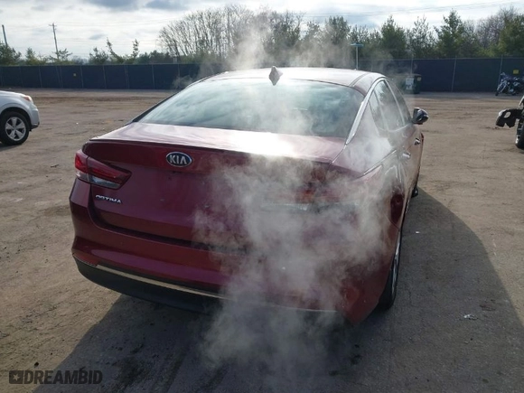 2018 Kia Optima LX with VIN 5XXGT4L39JG195616, listed as a IAAI auction lot 40904704 with 107,650 mi miles. Bid and sale history available at carsss.com. Image 4.