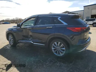 2019 Infiniti QX50 Essential z VIN 3PCAJ5M17KF139712, wystawiony jako Copart lot #46159245 z przebiegiem 47 803 mil mil oraz Szkoda całkowita • Salvage title. Historia ofert i sprzedaży dostępna na DreamBid. Obrazek 2.