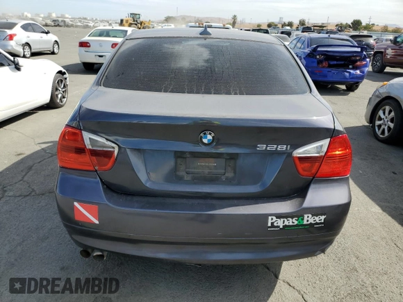 2007 BMW 3 Series 328i with VIN WBAVC53587FZ76808, listed as a Copart auction lot 75572344 with 193,993 mi miles and Clean Title. Bid and sale history available at carsss.com. Image 6.