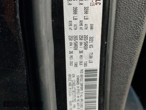 2015 Dodge Durango R/T with VIN 1C4SDJCT9FC771752, listed as a Copart auction lot 51382064 with Not provided miles and . Bid and sale history available at DreamBid. Image 13.