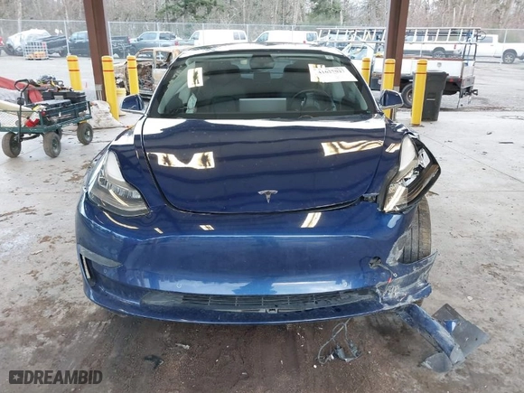 2018 Tesla Model 3 Long Range Battery with VIN 5YJ3E1EA7JF035949, listed as a IAAI auction lot 41627027 with 1 mi miles. Bid and sale history available at carsss.com. Image 12.