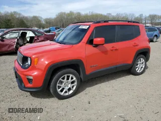2020 Jeep Renegade Latitude with VIN ZACNJBBB9LPL70906, listed as a Copart auction lot 50027115 with 82,812 mi miles and Salvage Title. Bid and sale history available at carsss.com. Image 1.