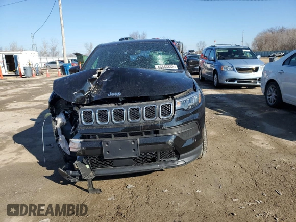2023 Jeep Compass Sport z VIN 3C4NJDAN8PT531917, wystawiony jako Copart lot #46543835 z przebiegiem 28 762 mil mil oraz Szkoda całkowita • Salvage title. Historia ofert i sprzedaży dostępna na DreamBid. Obrazek 5.